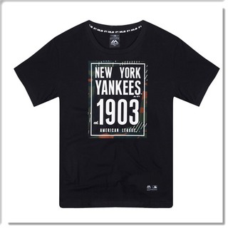 【ANGEL NEW ERA】MLB NY 紐約洋基 1903 流行短T T恤 經典黑 休閒 Majestic