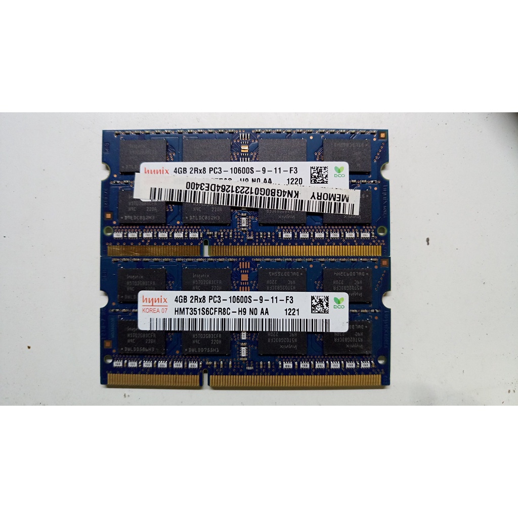 知飾家 二手良品 海力士 DDR3-1600 4G*2 筆電記憶體