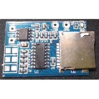 TF卡MP3解碼板解碼模組3.7-5V供電 帶2W混合單聲道記憶播放機模組