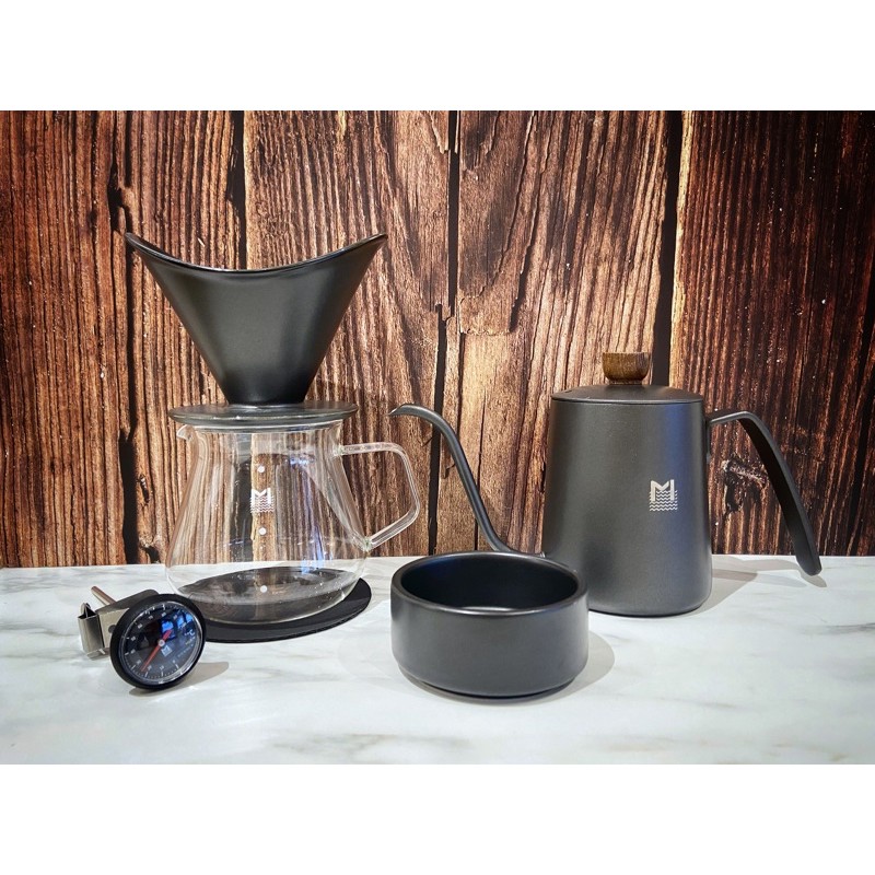 【愛嗑咖啡】MAVO目黑手沖咖啡壺套裝組合（手沖壺/濾杯/分享壺，下單贈送溫度計、濾紙）