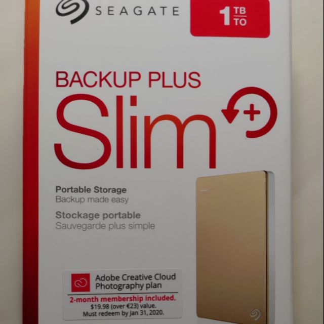 【1TB】Seagate 2.5吋 行動硬碟 Backup Plus Slim STDR1000309