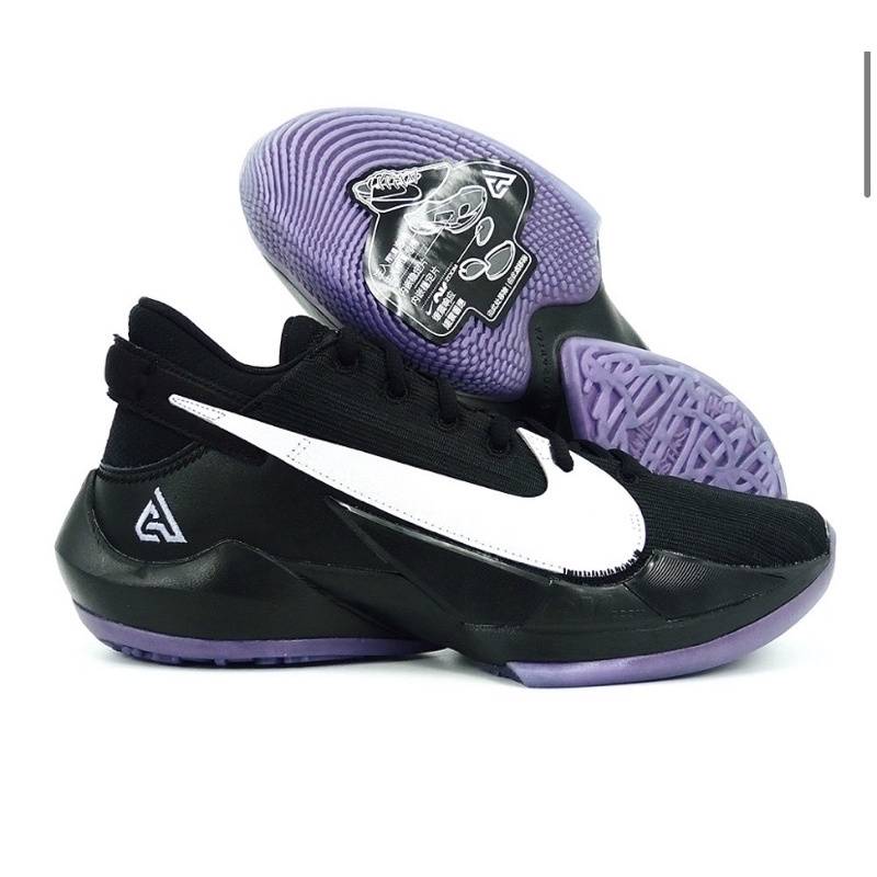 總哥全場免運Nike ZOOM FREAK 2 EP 男鞋籃球字母哥二代緩震穩定氣墊靈敏黑