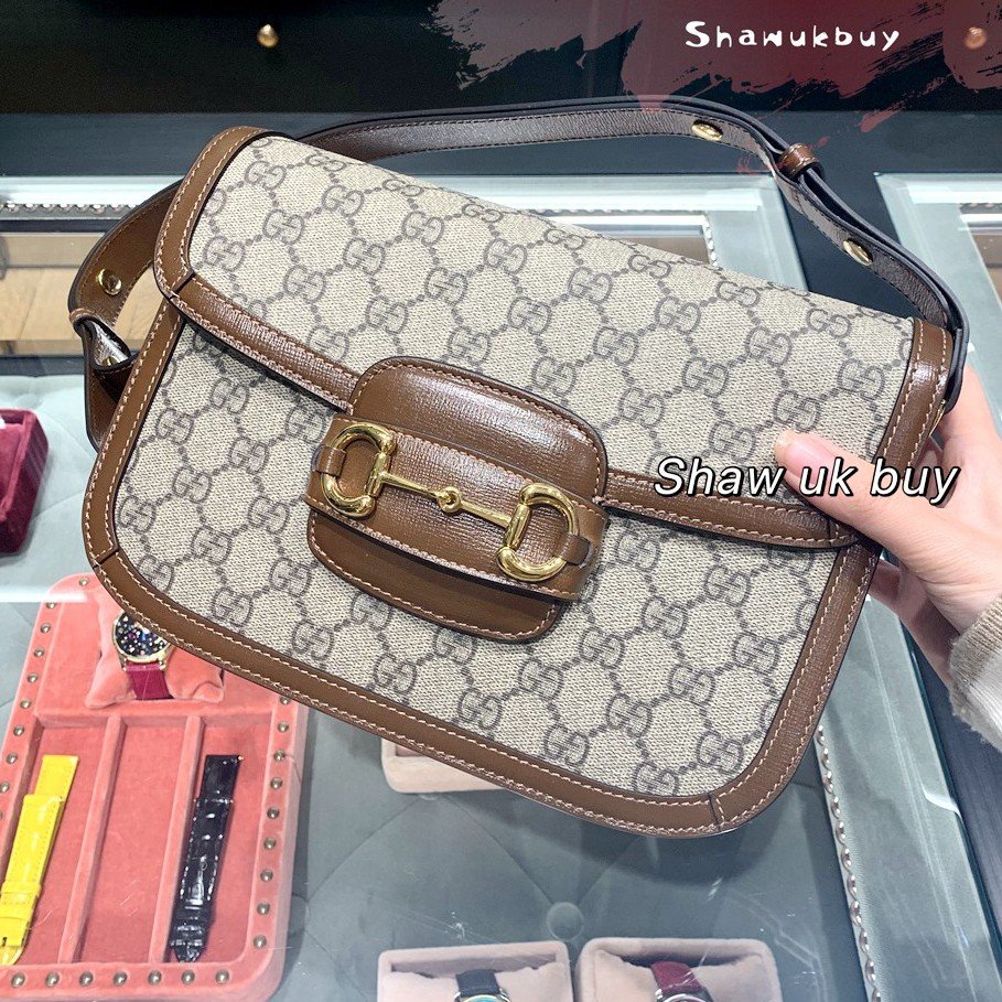 二手正品GUCCI 古馳 602204 馬銜扣1955系列 肩背包 風琴包 豬鼻包 馬鞍包 斜背包 斜跨包 翻蓋包