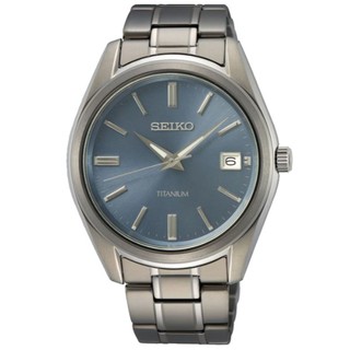 Seiko 精工表 6N52-00B0B(SUR371P1) CS系列經典簡約紳士男鈦金屬腕錶/淺藍面 40.2mm