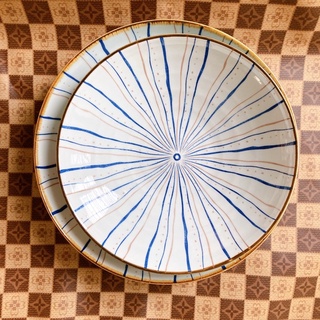 日式清新淡雅 瓷器盤 圓盤 盤子