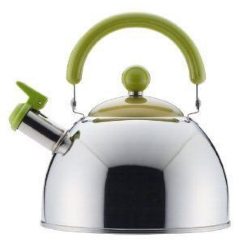 日本製 Yoshikawa吉川和色18-8不銹鋼笛壺 不鏽鋼笛音壺 熱水壺 茶壺 綠色