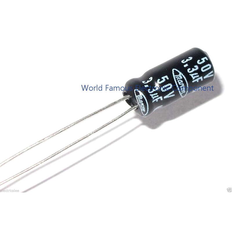 1個 x 日本MARCON 3.3uF 50V BP 無極性 立式 電解電容