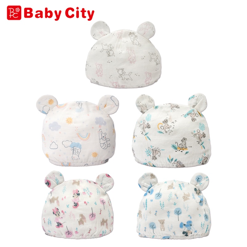 Baby City娃娃城 迪士尼紗布嬰兒帽(多款可選) 米菲寶貝