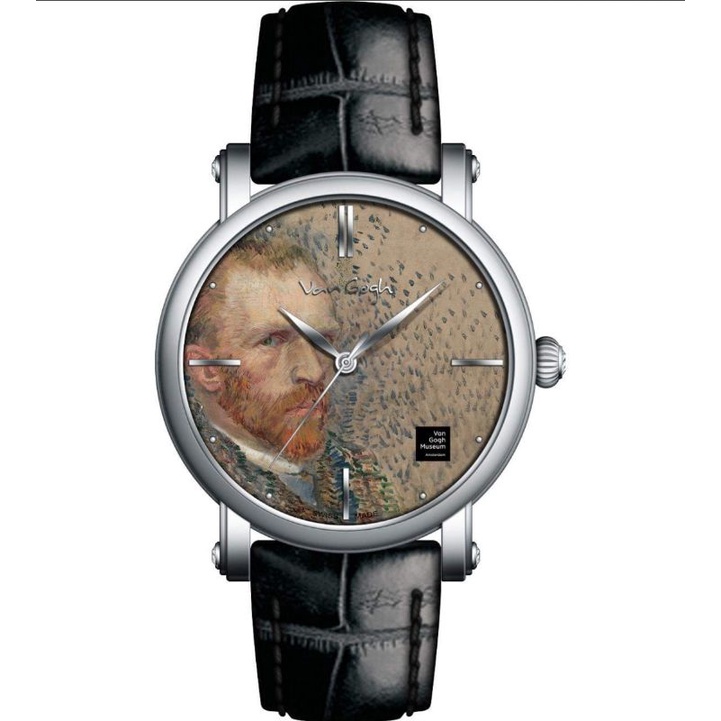 正品Van Gogh Swiss Watch 梵谷經典名畫手錶（立體油畫風格）二手 藝術 自畫像