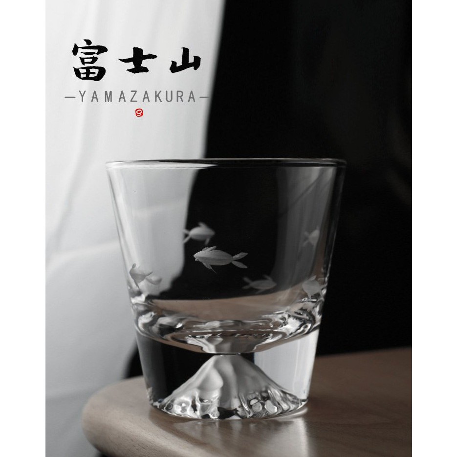 爆款熱銷 酒杯 江戶切子富士山杯 日式水晶玻璃杯刻花手作酒杯冰山杯子伴手禮ins 蝦皮購物
