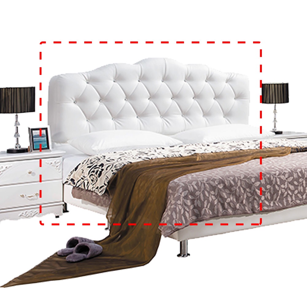obis 床 床頭 雙人床頭片 雙人床板片 戴安娜白色5尺床片/5尺床頭片