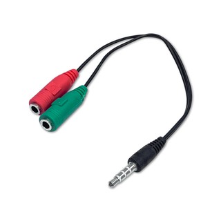 CX 筆電單口3.5mm音源 轉 綠紅耳麥轉接器(V-100A) 筆記型電腦 3.5音源轉接線