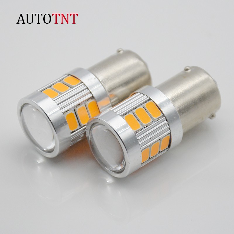 【AUTOTNT】方向燈 LED汽車方向燈 機車 貨車 1156 單芯 平角 斜角 超短 12V 24V