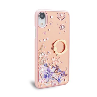 apbs iPhone XR 6.1吋施華彩鑽鏡面指環扣手機殼-秘密花園