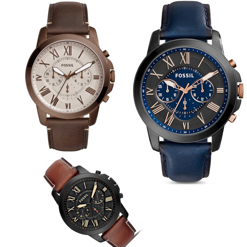 FOSSIL  羅馬沉穩質感風 皮帶手錶-44MM 【Watch On-line Store 】