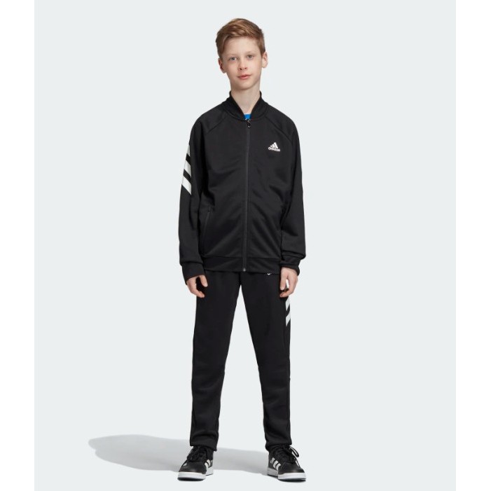 【豬豬老闆】ADIDAS TRACK SUIT 運動 外套 長褲 套裝 大童 男童 黑ED6215 灰ED6216