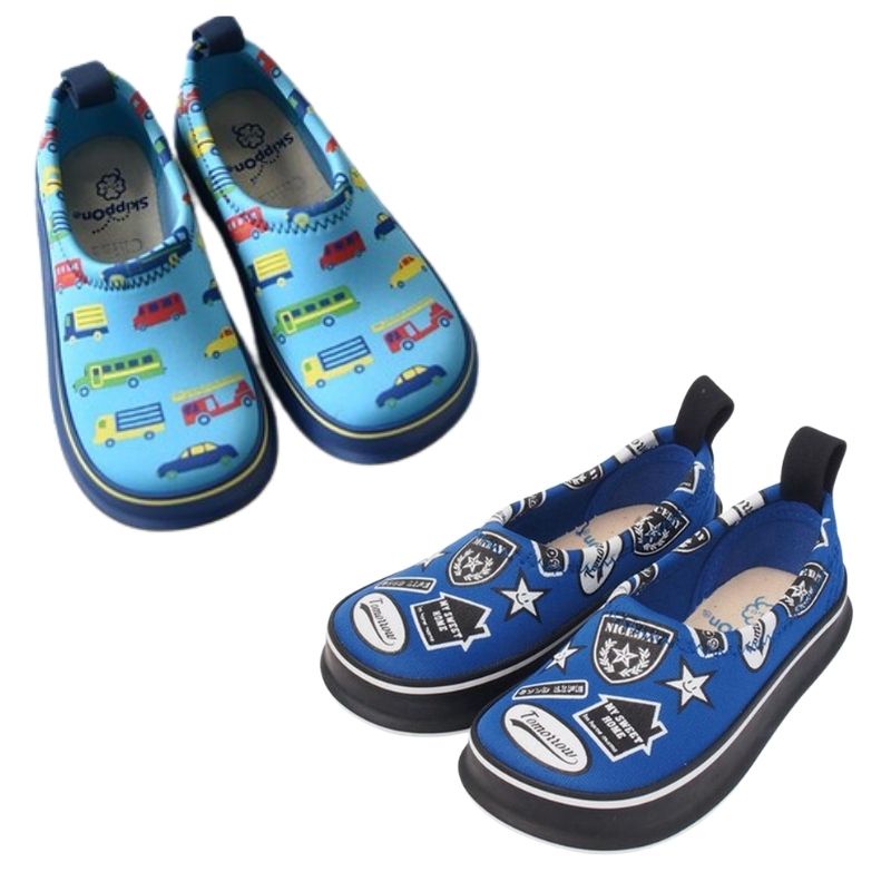 【日貨清倉✨】日本 SkippOn 童鞋 戶外鞋 俏皮藍 汽車噗噗
