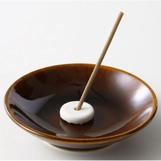 現貨- 日本無印良品 益子燒香皿 飴釉 陶瓷 線香盤 線香座 香皿 香薰 立香 香插 MUJI 日本製