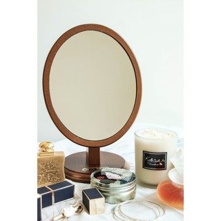 【Mirror】#613 台一明鏡 原木橢圓桌上鏡/化妝鏡/桌鏡/鏡子