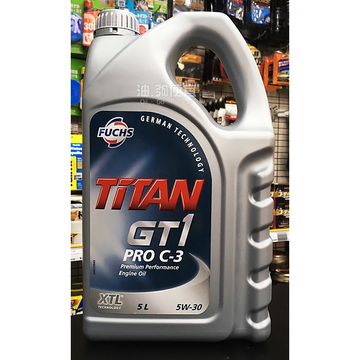 『油夠便宜』(可刷卡)FUCHS TiTAN GT1 PRO C-3 5W30 合成機油5L(汽柴共用) #5309