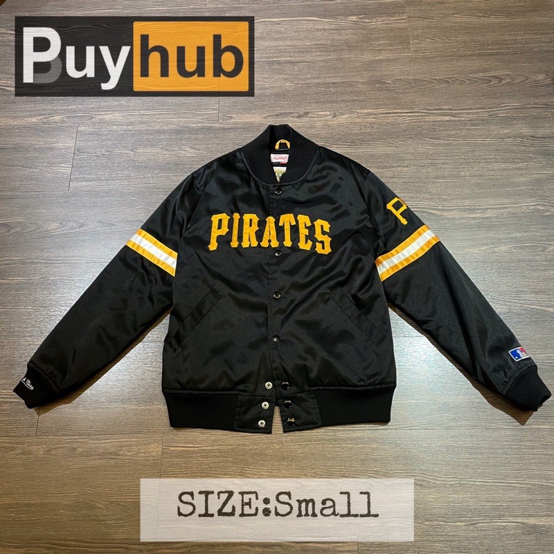 【SIZE：S】極新 M&amp;N 海盜隊 PIRATES MLB 棒球外套 保暖 復古 王維中 mitchell ness