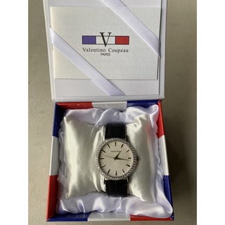 valentino coupeau范倫鐵諾 古柏 風車紋晶鑽指針錶 男錶