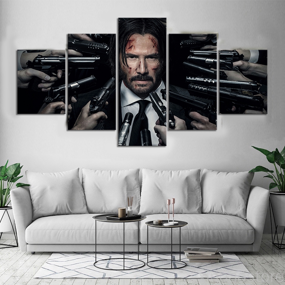 免運 實木框畫john Wick 基努 李維捍衛任務高清電影海報畫臥室客廳裝飾畫無框畫生日禮物房間佈置 蝦皮購物