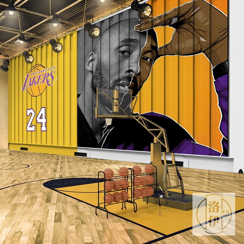 Nba壁紙 創意籃球懷念辦壁紙牆紙裝飾火爆促銷科比壁紙籃球主題臥室房間nba壁畫球星球鞋大型潮牌鞋店背景墻紙 蝦皮購物