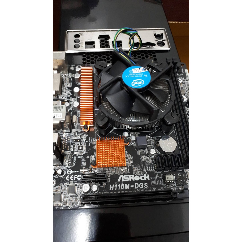 Intel G4600 + asrock H110M DGS ( 含 風扇 擋板 CPU盒裝 )