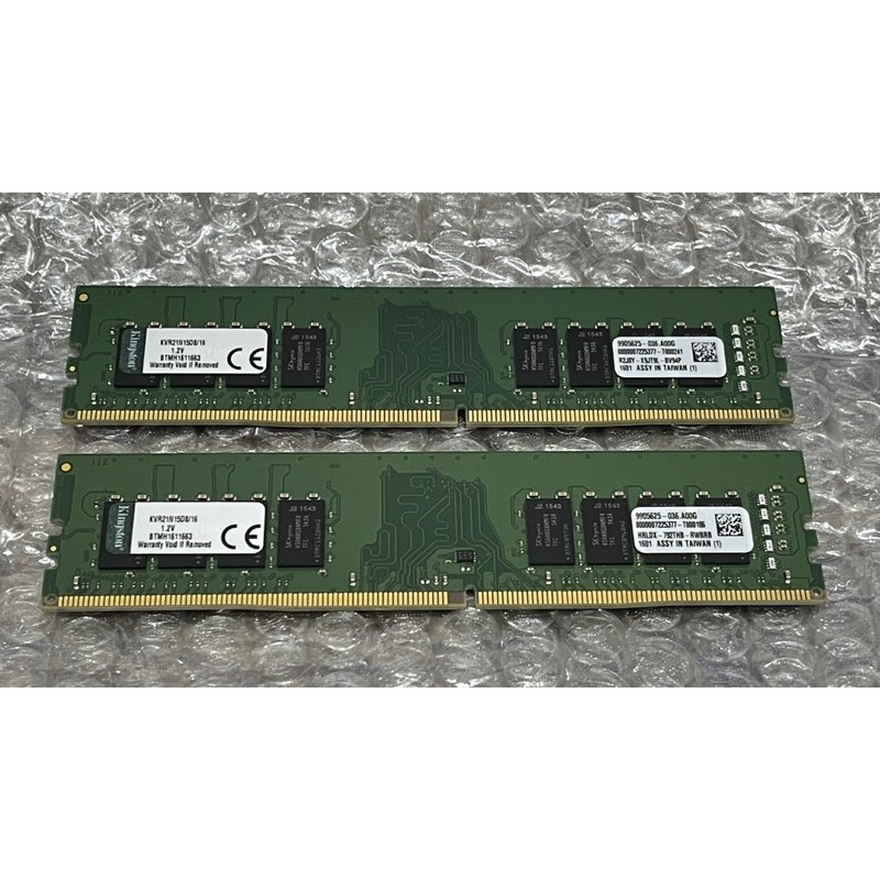 Kingston 16GB DDR4 2133 桌上型記憶體(KVR21N15D8/16)