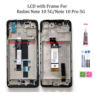 原廠帶邊框螢幕總成小米 Redmi Note 10 5G Note 10 Pro 4G 5G 液晶屏幕面板顯示屏熒幕總成