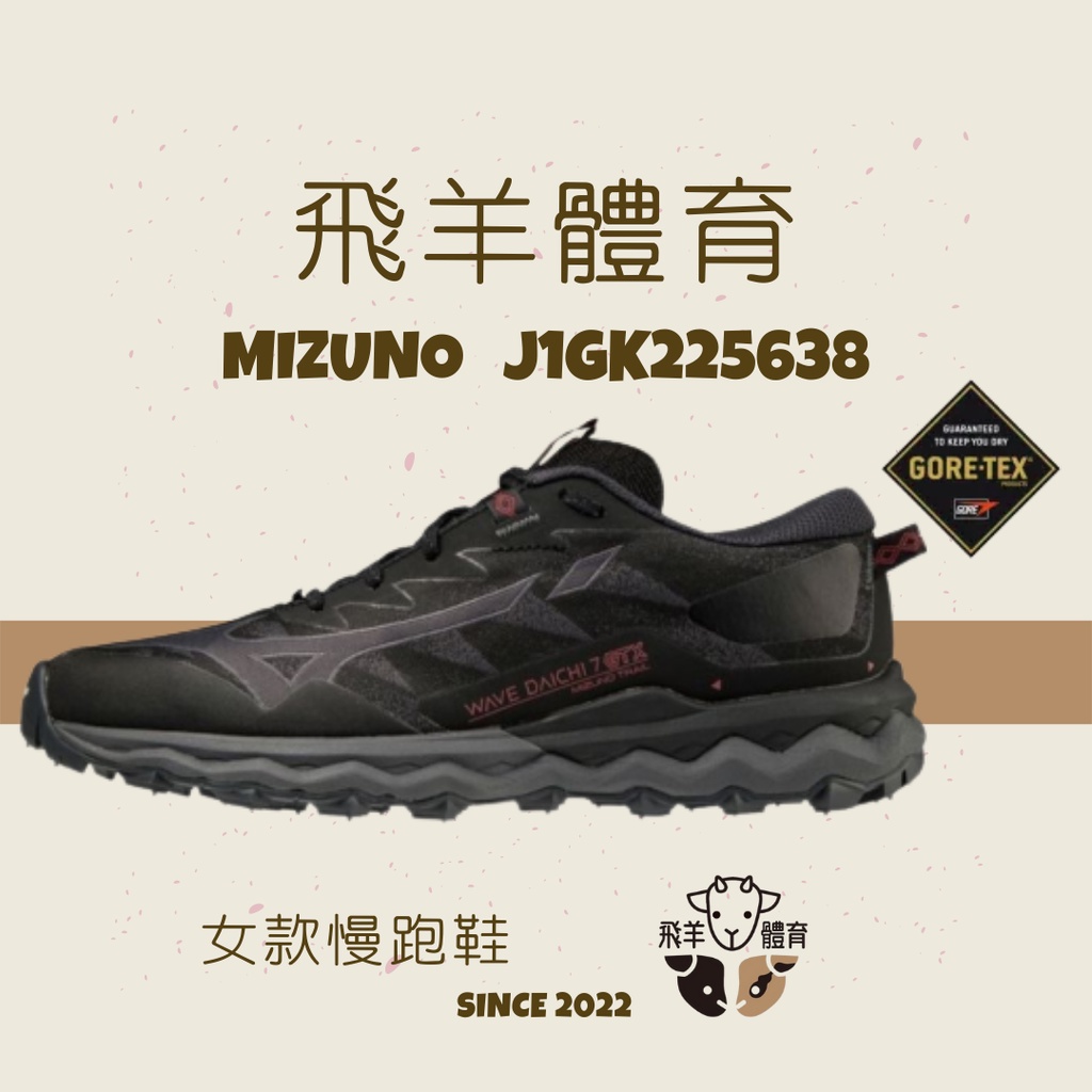 飛羊體育🐑MIZUNO J1GK225638 WAVE DAICHI 6 7 GTX 防水 户外 越野 慢跑鞋 女款