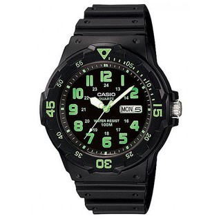 【CASIO】潛水風DIVER LOOK系列錶-黑X綠(MRW-200H-3B)正版宏崑公司貨
