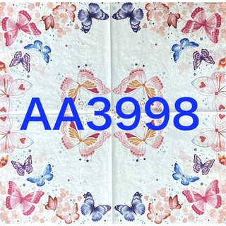 波弟彩繪拼貼/木器/蝶古巴特餐巾紙/AA3998美麗蝴蝶//