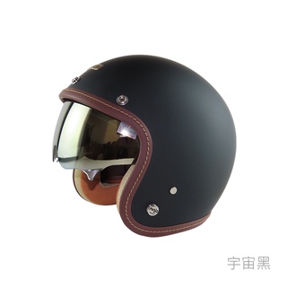 華泰 NINJA 安全帽 K-806 醺砂 宇宙黑 復古帽 騎士帽 車線 半罩 全拆洗 內含墨鏡《比帽王》