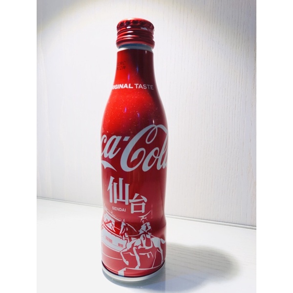 可口可樂日本第一代城市鋁瓶仙台，全新原水原蓋