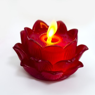 【新韻傳音】祈願心燈 手捧蓮花燈(附贈CR2032電池乙顆) 電子蠟燭 LED模擬蠟燭 蓮花燈 Y105
