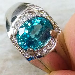 💍彩色寶石💍藍色 風信子石 鑲925銀 中性戒 現貨實拍優惠特價【92jade 遇見善緣】銀飾 彩寶 戒指