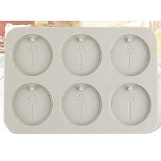 6孔 圓型 鑰匙 圓形 蠟片模具 DIY 矽膠模具 香薰 石膏 手工皂模具 香薰模 矽膠滴膠模 6孔