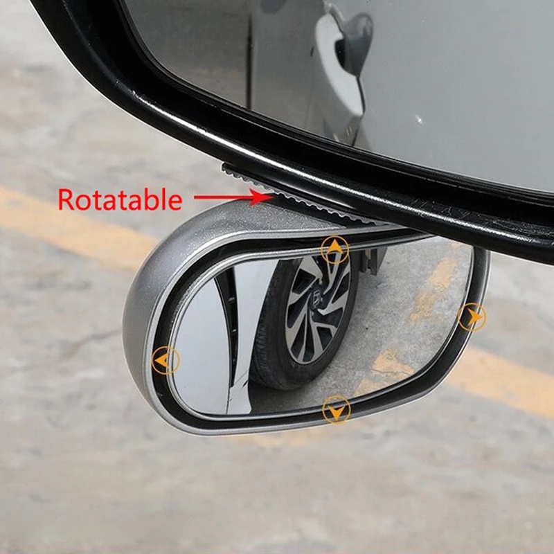1 件通用汽車後視鏡 360° 可調廣角側後視鏡盲點停車輔助後視鏡的卡扣方式