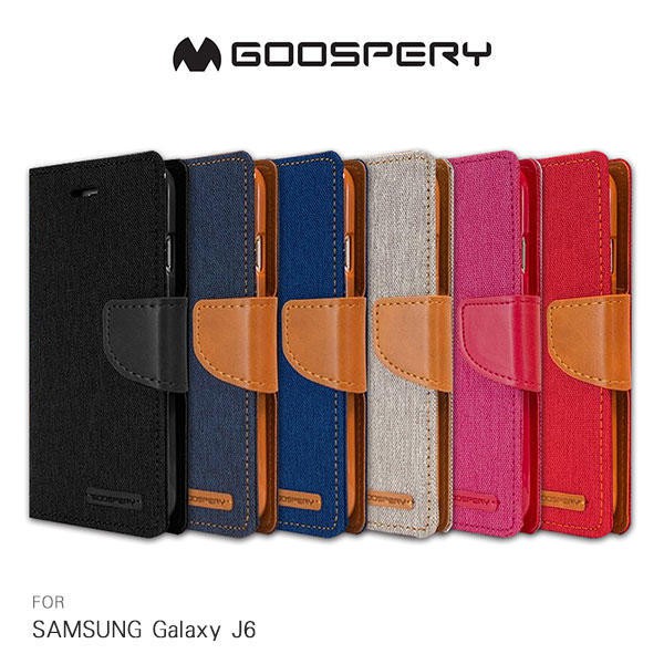--庫米--GOOSPERY SAMSUNG Galaxy J4 / J6 CANVAS 網布皮套 磁扣 可插卡 保護套
