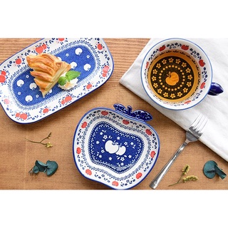 現貨 日本 北歐風 陶瓷蘋果造型碗 湯杯｜特色餐具 SHINACASA 水果盤 可微波 甜品碗 盤子 陶瓷碗 日本進口