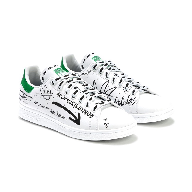 ADIDAS STAN SMITH 白綠塗鴉