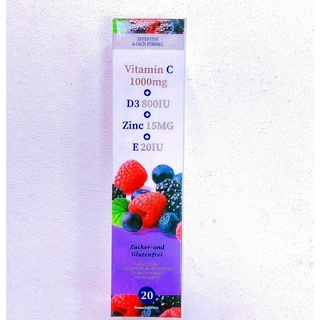🔝合心康-德國維生素C D E+鋅發泡錠20入 (野莓) ✅公司貨
