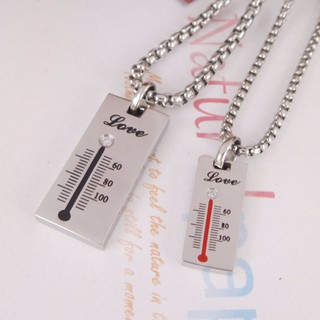 愛情升溫溫度計鋼對鍊(一對)