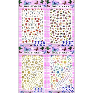 背膠貼紙美甲90-4 背膠貼紙 2328,2330,2331,2332