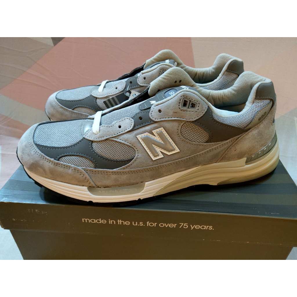 全新 現貨 大尺寸 US14 NEW BALANCE 992 鞋楦D 美製 USA M992GR 經典款 元祖灰 大腳