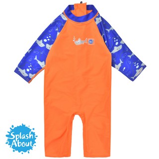 《Splash About 潑寶》Toddler UV Suit 兒童抗UV連身泳衣- 亮橘鯊魚