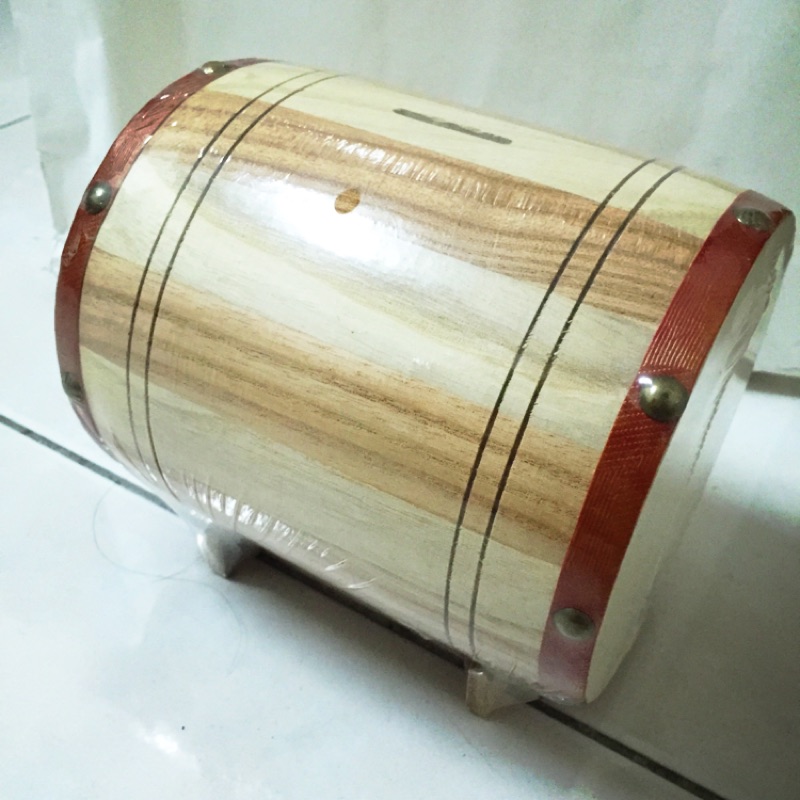 （木製）橡木桶質感造型存錢筒
