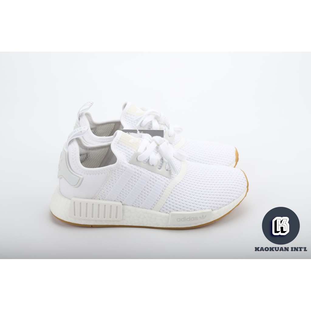 ADIDAS ORIGINALS NMD R1 Boost 全白 焦糖底 D96635【高冠國際】